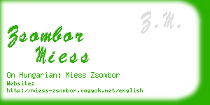 zsombor miess business card